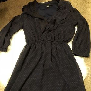 Blue and red polka dot dress